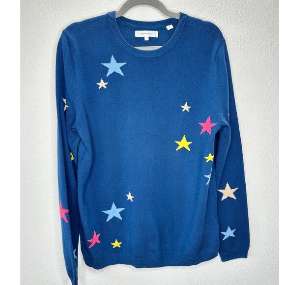 Chinti & Parker Navy Multi Star Long Sleeve Crewneck Sweater L - Picture 5 of 13